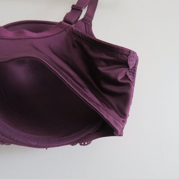 TORRID CURVE Perfect T-Shirt Bra in Microfiber Purple Shine Satin - Size 38DDD - Picture 11 of 12